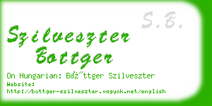 szilveszter bottger business card